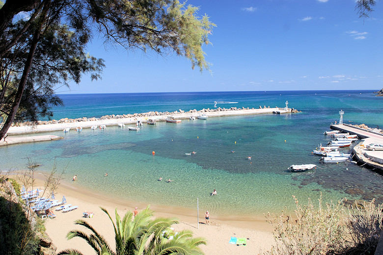 Panormo's sandy beach and harbour are just 150 metres from the hotel