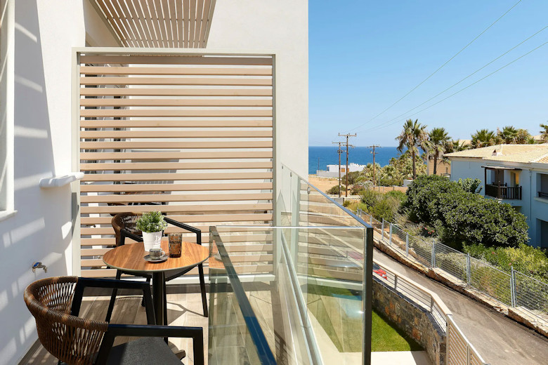 Balcony of a Studio with Partial Sea View