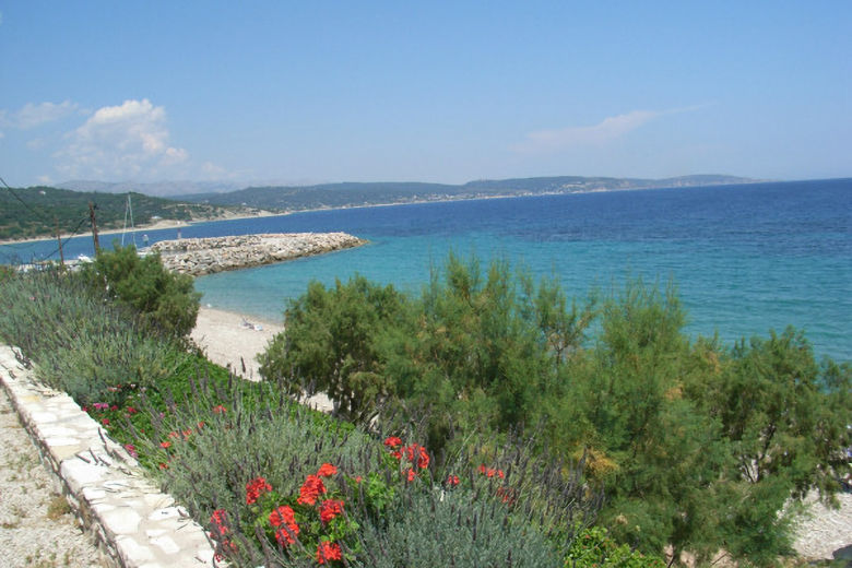 View towards Vokaria's tiny harbour