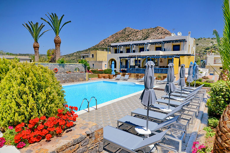 Emporios Bay Aparthotel main building and pool