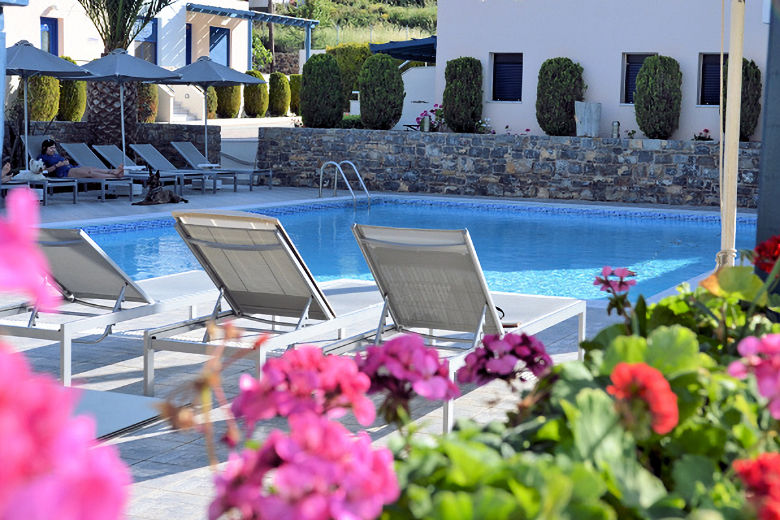 Relaxing by the pool