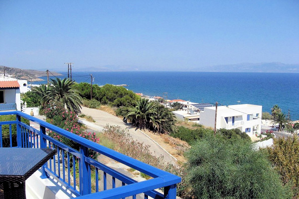 View from a balcony towards Agia Pelagia