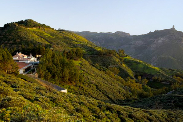 The Parador nestles discretely amidst stunning mountain scenery