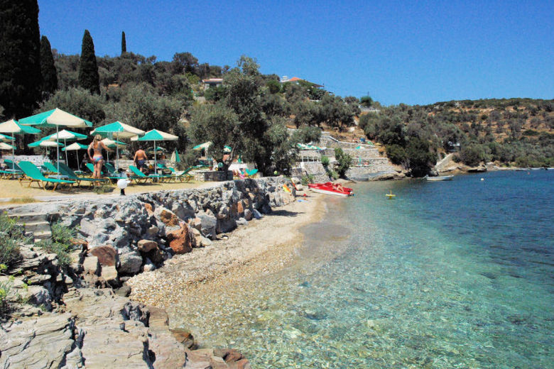 Beach below the hotel