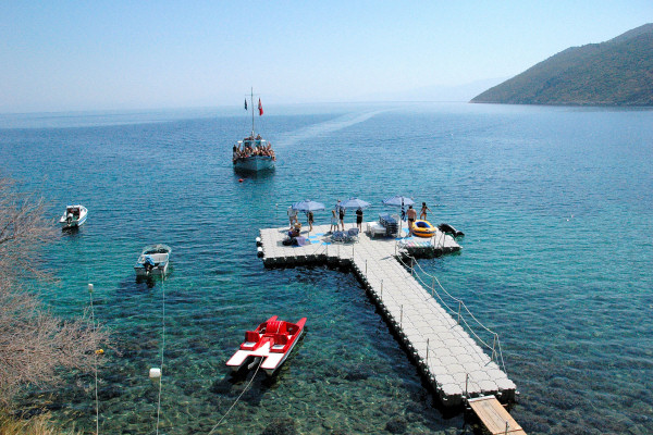 The hotel's jetty