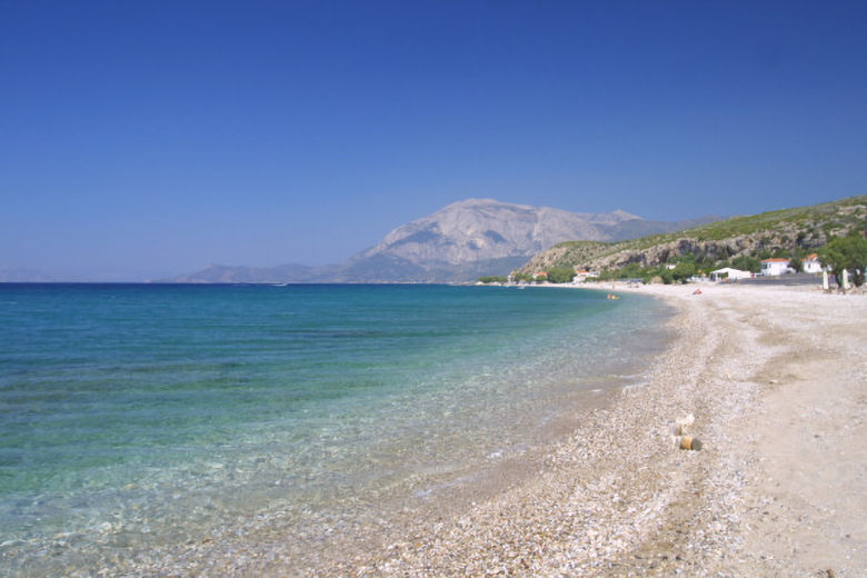 Balos beach, with Princess Tia on the right-hand side