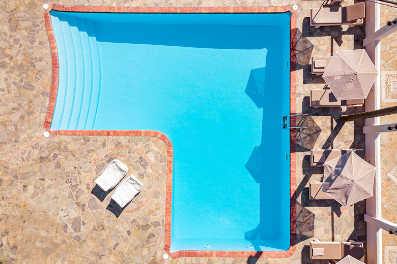 Bird's eye view of the pool