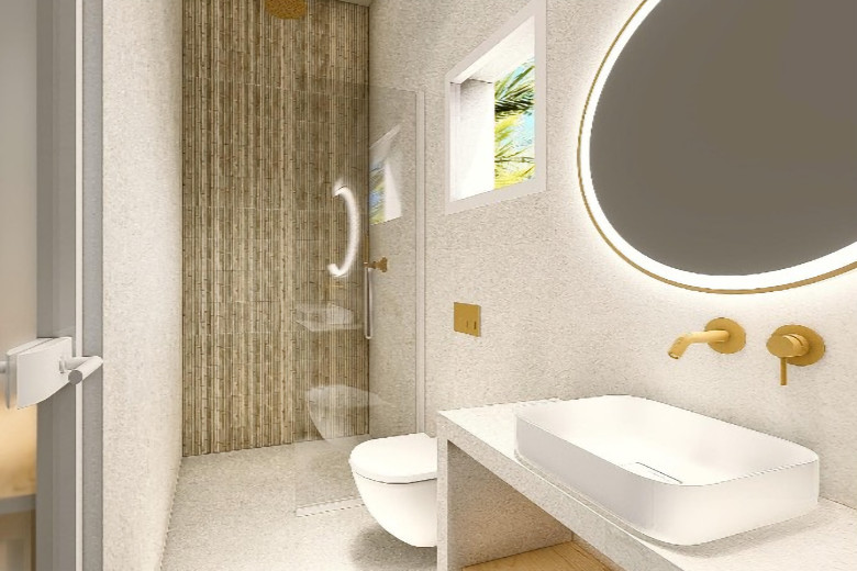 Modern shower room in a Junior Suite  (artist's impression)