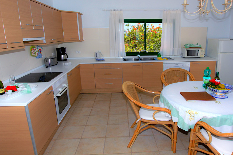 Kitchen in one of the villas