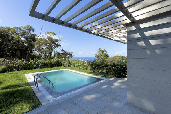 Each villa has a small private pool