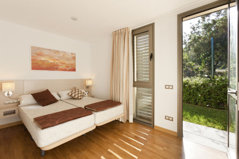 The rear bedrooms have direct access to the garden