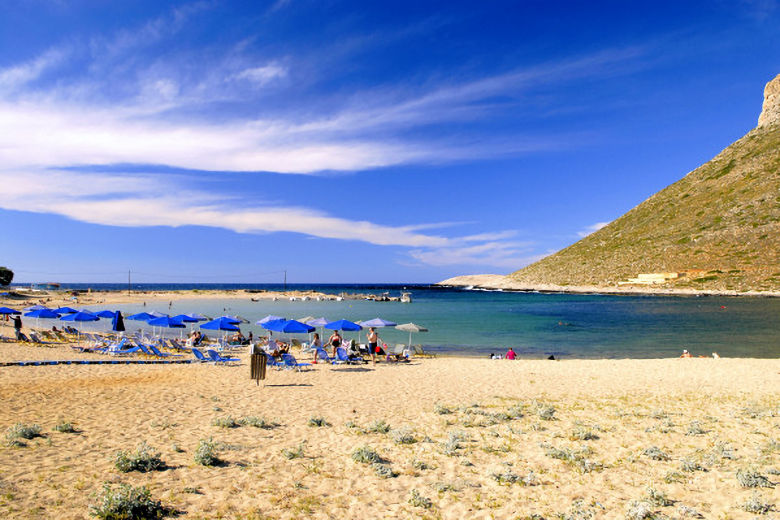 Stravros beach and Zorba's mountain