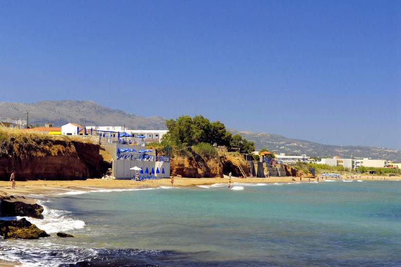 The long beach east of Rethymnon