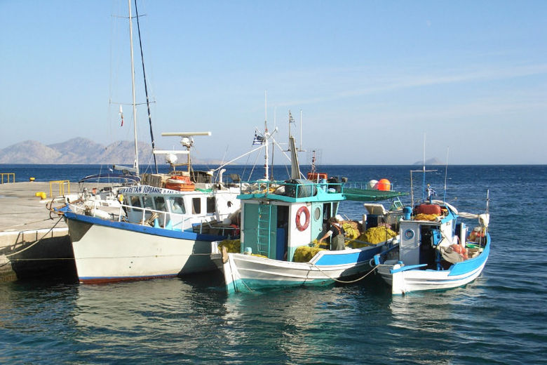 Fishing boats in Agios Kirikos harbour