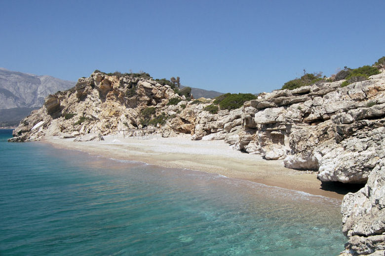 Hidden cove near Balos