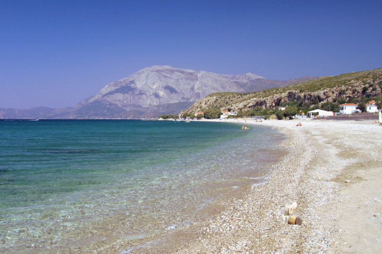 Balos beach with Mount Kerkis in the background