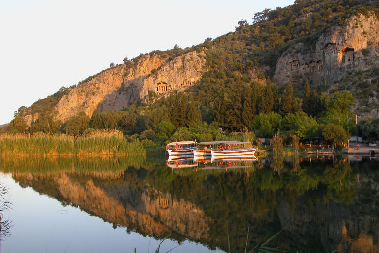 Dalyan river and rock tombs