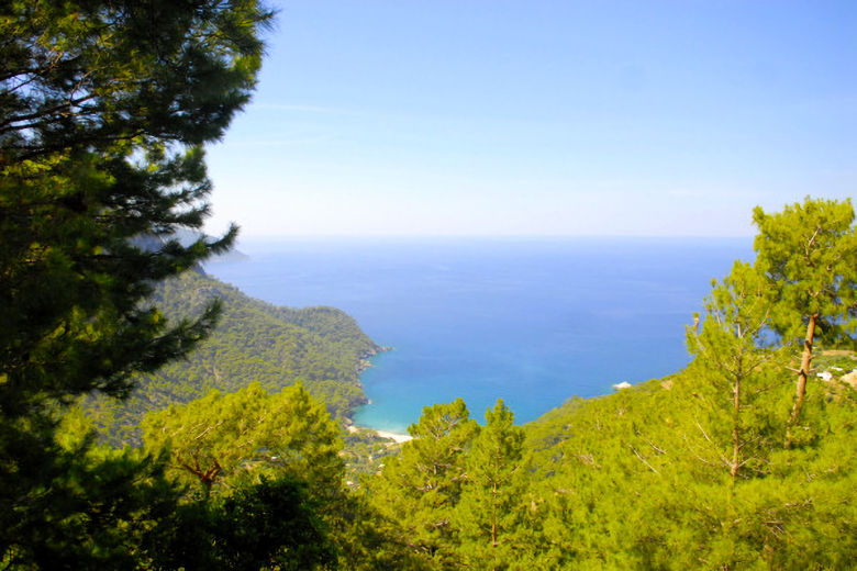 View down towards Kabak beach