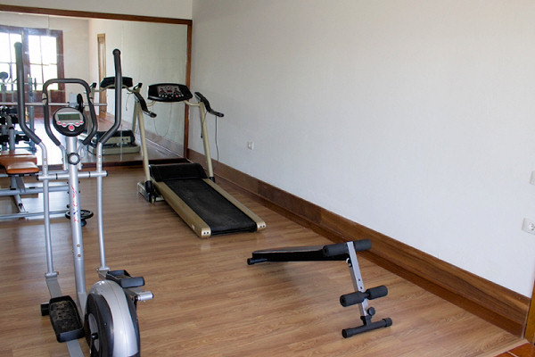 The small fitness room