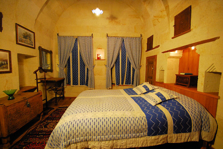 A room with vaulted ceiling