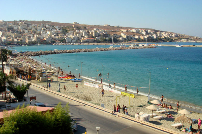 View of the beach from the roof terrace
