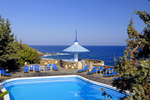 The seawater swimming pool at the Hotel Daedalos