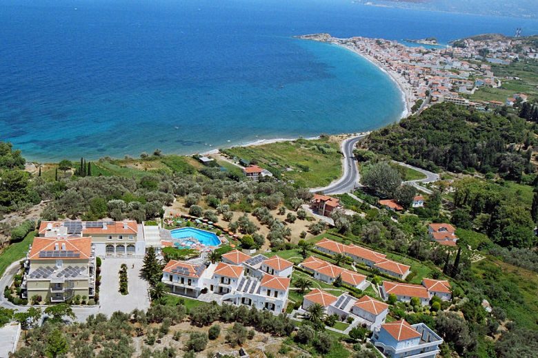Aerial view of the Arion Hotel and Kokkari