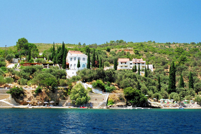 The hotel seen from the sea
